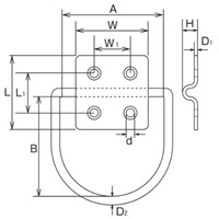 28x28mmD型ハンガー(ステンレス製)_選択画像03