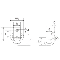 18x36mm/33mmフック型ハンガ(ステンレス製)_選択画像03