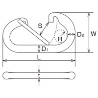 105.0x58.0mmD型カラビナ(ステンレス製)_選択画像04