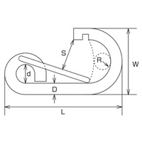 64x34x6mmスナップフック(ステンレス製)_選択画像03