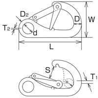 108x64mmスナップフック(ロック付/SUS製)_選択画像04