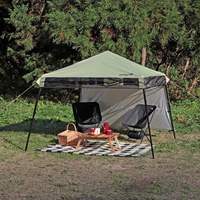 季節品)2.4x 2.4m 四脚テント(カーキ)_選択画像03