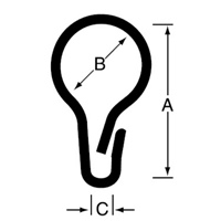 37x21ディスプレイフック4個ユニクロめっき_選択画像04