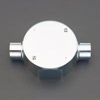 C31丸形露出ボックス(直線2方出/薄鋼用)