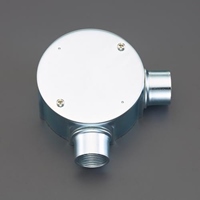 C31丸形露出ボックス(直角2方出/薄鋼用)