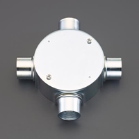 C31丸形露出ボックス(4方出/薄鋼用)