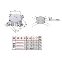 C31丸形露出ボックス(4方出/薄鋼用)_選択画像03