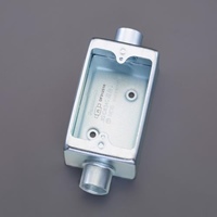 C19[1個用]露出スイッチBOX(直線2方出/薄鋼