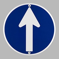 φ600mm構内標識[直進]