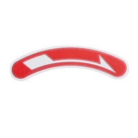 15x80mm回転方向矢印銘板