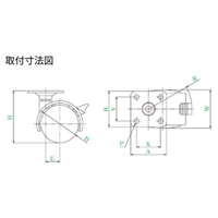 50mmキャスター(自在金具付･ブレーキ付)_選択画像04