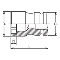 3/4 inDR/32x17リアホイールナットソケット_選択画像04