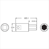 1/2 inDRx10mmインパクトHexビットソケット_選択画像02