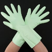 [M/310mm]手袋(中厚手･塩化ビニール/緑)