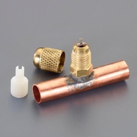 F1/4 inT型アクセスバルブ(1/4 in銅管付3個