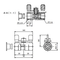 G1/4 inxRc1/4 inボールバルブ(SUS製/蝶ハ_選択画像03