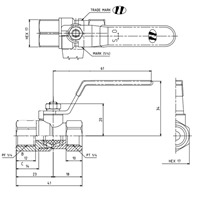 G1/4xRc1/4 inゲージ用ボールバルブ(真鍮製_選択画像04
