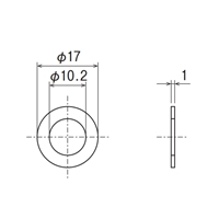 φ10.2x17mm/1mm厚平ワッシャー(黒/10枚)_選択画像04