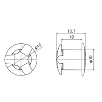 φ10.0/10ワンプッシュリベット(黒/10個_選択画像04