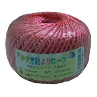 3.0mmx100mPPロープ(溶着なし/赤)_選択画像02