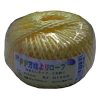 3.0mmx100mPPロープ(溶着なし/黄)_選択画像02