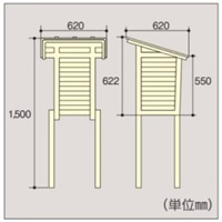 620x620x1500mm百葉箱_選択画像02