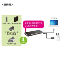 [4ポート]USB2.0ハブ(強力マグネット付)_選択画像02