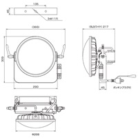 AC100･200V兼用/150W作業灯LED(コード5.0m)_選択画像04
