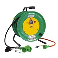 AC125V/15A/30m手元リール(防雨防塵/アース