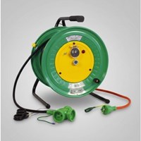 AC125V/15A/30m手元リール(防雨防塵/アース
