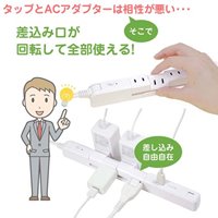 AC100V/14Ax2m回転タップ(4口/USB/雷ガード_選択画像03