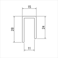 15mmx28mmx1.0mフレーム(W用/白/4本)_選択画像02