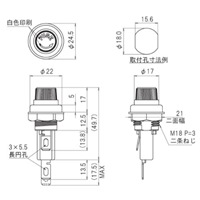 300V/25A[6.4x30mm]ヒューズホルダー(筒型)_選択画像03