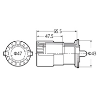 φ28mmフレキ管用コネクター(省スペース型)_選択画像03