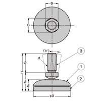 φ40/M10x22/130kgアジャスターボルト(首振_選択画像04