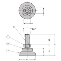φ40/M8x20/160kgアジャスターボルト(首振)_選択画像03