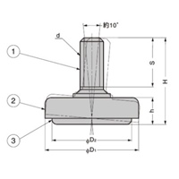 φ50/M10x21/60kgアジャスターボルト(首振)_選択画像03