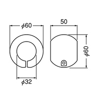 φ32x60mm手すり用補助グリップ(アイボリー_選択画像04