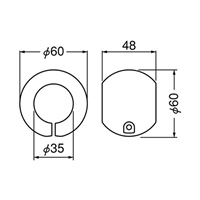 φ35x60mm手すり用補助グリップ(ブラウン)_選択画像04