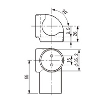 φ35mm手すり用コーナーブラケット(銀)_選択画像04
