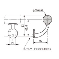 φ35mm手すり用壁受ブラケット(ゴールド)_選択画像04