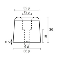 φ36x36mm戸当り(黒/4個)_選択画像03
