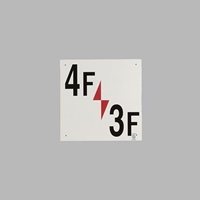 300x300mm階数表示板(4F/3F)