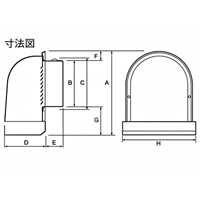 145-160mmU型ガラリ(フード付_選択画像03