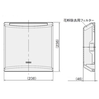 238x238mm換気口用フィルター換気カバー_選択画像02
