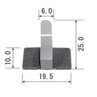 19.5x10.0x25.0ケーブルクリップ(粘着200個_選択画像03
