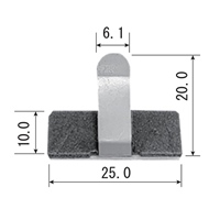 25.0x10.0x20.0ケーブルクリップ(粘着100個_選択画像03