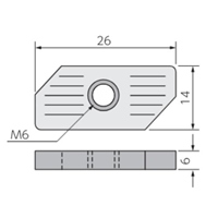 M6/26x14mm[強力型]四角ナット(5個)_選択画像02