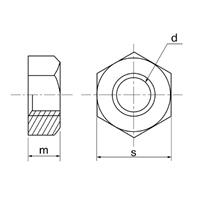 M3六角ナット1種(ユニクロメッキ/10個)_選択画像03