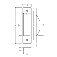 105x25mm引戸取手(ステンレス製/AG)_選択画像02